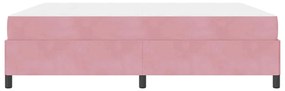 Estrutura da Cama Outros Rosa e branco 180 x 200 cm Veludo