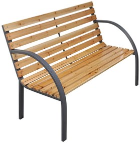 Banco de jardim 112 cm madeira de abeto maciça