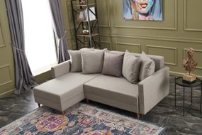 Sofá-Cama de Canto Aydam – Creme – 215x80x150 cm