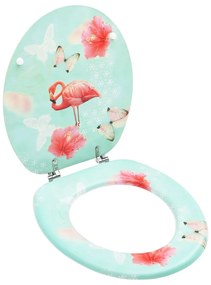Assento de sanita com tampa MDF design flamingo