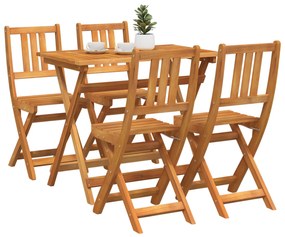 Conjunto de Bistro de Jardim de 4 Peças vidaXL de Madeira Maciça de Ac
