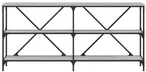 Mesa consola 160x30x75 cm derivados madeira/ferro cinza sonoma