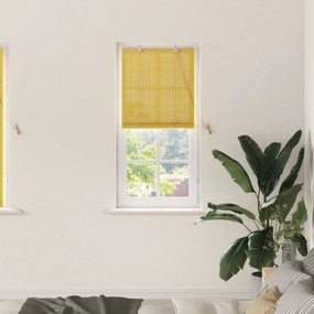 vidaXL Persianas e Sombras de Janela Amarelo 60 x 160 cm Bambu