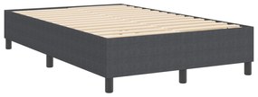 Cama Box Spring vidaXL Cinza Escuro 120x200 cm Tecido Cordinho