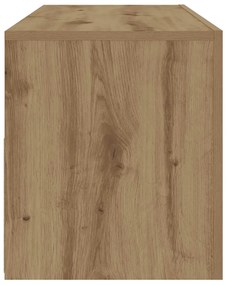 Mesas cabeceira c/ LEDs 2 pcs 60x35x40 cm carvalho artesanal