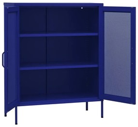 Armário de arrumação aço 80x35x101,5 cm azul-marinho