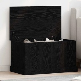 Caixa de Armazenamento vidaXL Carvalho Preto 70x40x38 cm Madeira Engenharia