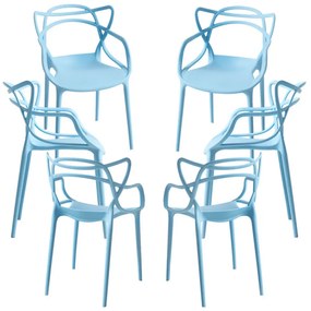 Pack 6 Cadeiras Korme Kid (Infantil) - Azul claro