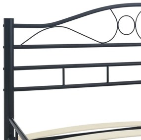 Estrutura de cama 200x200 cm aço preto