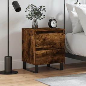 Mesa de cabeceira 40x35x50 cm derivados madeira carvalho fumado