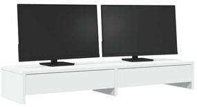 Suporte monitor c/ gavetas 100x27x15cm derivados madeira branco