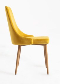 Pack 6 Cadeiras Stoik Wood - Amarelo