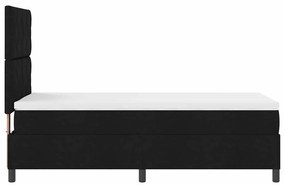 vidaXL Cama com Caixa com Colchão Preto 100x200 cm Tecido