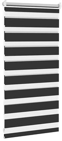 Estore de rolo 40 x 100 cm, linhas de zebra / Preto