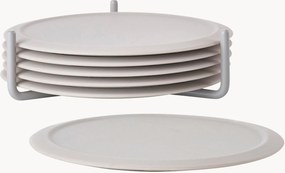 Bases para copos de silicone com suporte Plain, conjunto de 6