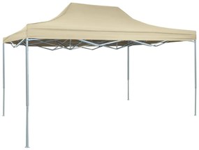 48892 vidaXL Tenda dobrável profissional para festas 3x4 m aço creme