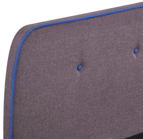 Estrutura de cama 180x200 cm tecido cinzento-acastanhado