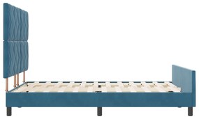 Cama vidaXL Azul Escuro 140x190 cm Veludo