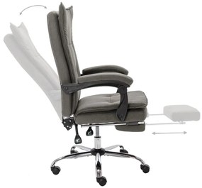 Cadeira de escritório tecido cinzento