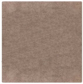 Tapete Shaggy vidaXL com Base de Látex Castanho 200x200 cm