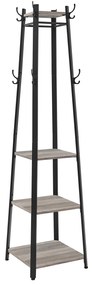 Bengaleiro 43 x 43 x 180 cm preto-greige