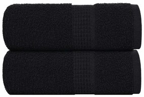 vidaXL Toalhas de bidé 2 pcs 30x50 cm 360 gsm 100% algodão preto