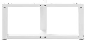 Pés para mesa de centro em forma de T, 2 peças, branco, 60x25x(30-31)