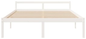 Cama para idosos super king size 180x200 cm pinho maciço branco