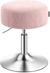 Banco para toucador com altura ajustável e rotação de 360°, Rosa Pastel