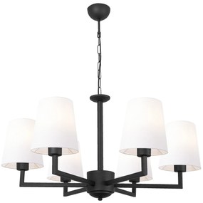 Candeeiro de Teto Profil – Preto/Branco – 80 cm (diâmetro) x 80 cm (al