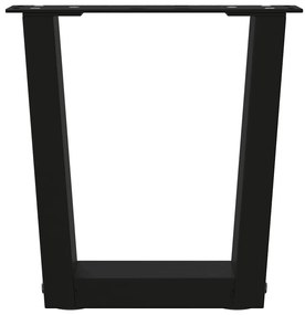 Pés para mesa de centro em V 2 peças preto 30x(30-31,3) cm aço