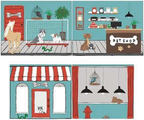 Conjunto cama alta Infantil SCOTT + cortina de brincar PET SHOP Branca