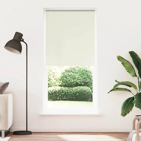 vidaXL Cortina de rolo blackout, 124,4 x 230 cm, largura do tecido 120 cm, branco-creme
