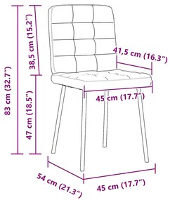 Cadeiras de jantar 4 pcs veludo cinzento-claro