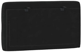 Almofadão de cabeceira 80 cm veludo preto