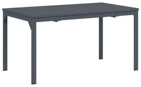 Conjunto de Jantar de Jardim de 6 Peças em Aço Preto e Rattan Poly