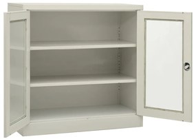 Armário de escritório 90x40x90 cm aço cinzento-claro