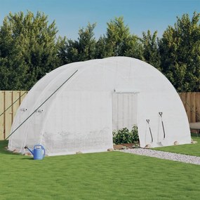 Estufa com estrutura de aço 12 m² 6x2x2,85 m branco