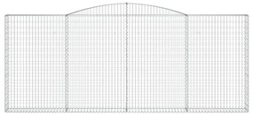 Cestos gabião arqueados 7pcs 400x30x160/180cm ferro galvanizado