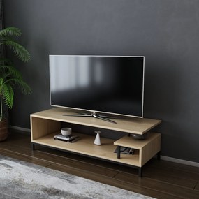 Móvel TV Reilly – Preto Carvalho – 120 cm x 44,6 cm x 37,6 cm