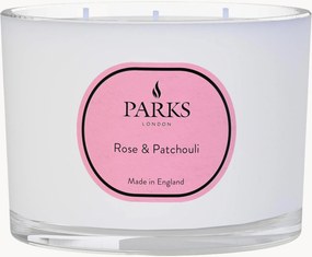 Vela perfumada artesanal com três pavios Vintage Aromatherapy (rosa, patchouli, caules verdes)