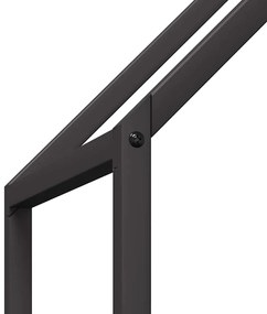 Suporte para lenha 60x25x90 cm aço laminado a frio preto
