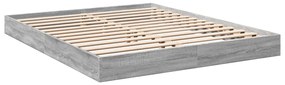 Estrutura de cama 150x200 cm derivados de madeira cinza sonoma