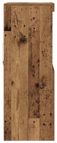 Sideboard vidaXL com Luzes LED Madeira Velha 60x37x100 cm