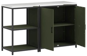 Conjunto de Armazenamento de Cozinha 2 pcs Verde Oliva