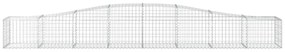 Cestos gabião arqueados 9 pcs 400x50x40/60 cm ferro galvanizado