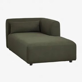 Chaise Longue Direita Para Sofá Modular Fogler Chenille Verde Sálvia - Sklum