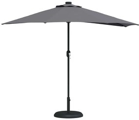 Guarda-sol de Jardim Antracite 294 x 150 x 224 cm tecido