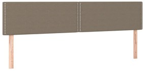 Cama box spring colchão/LED 180x200cm tecido cinza-acastanhado