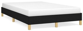 vidaXL Estrutura de cama sem colchão preto 120x190 cm tecido